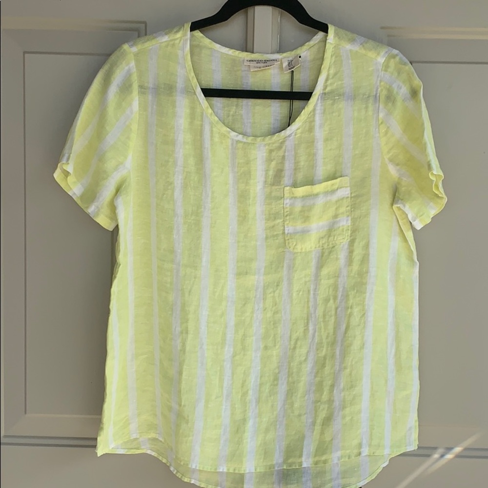 NWT Linen Blouse Christian Siriano